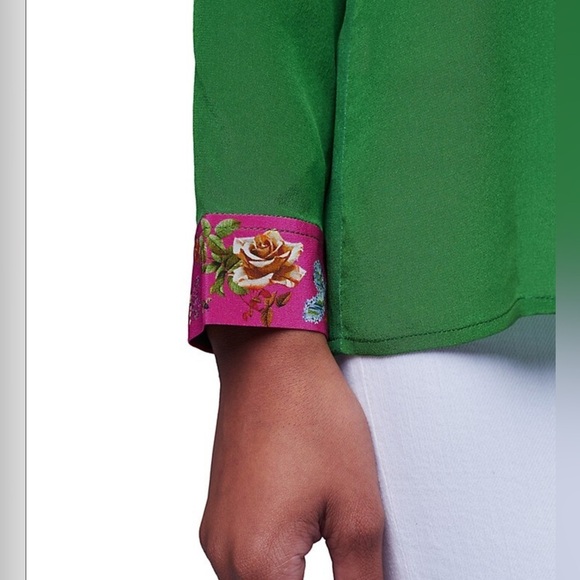 EUC L’Agence Gio Button Down Silk Shirt Size XL - Picture 3 of 16